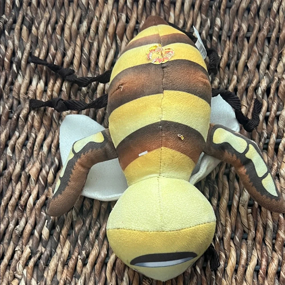Striped Bee Dog Toy - Yellow and Brown